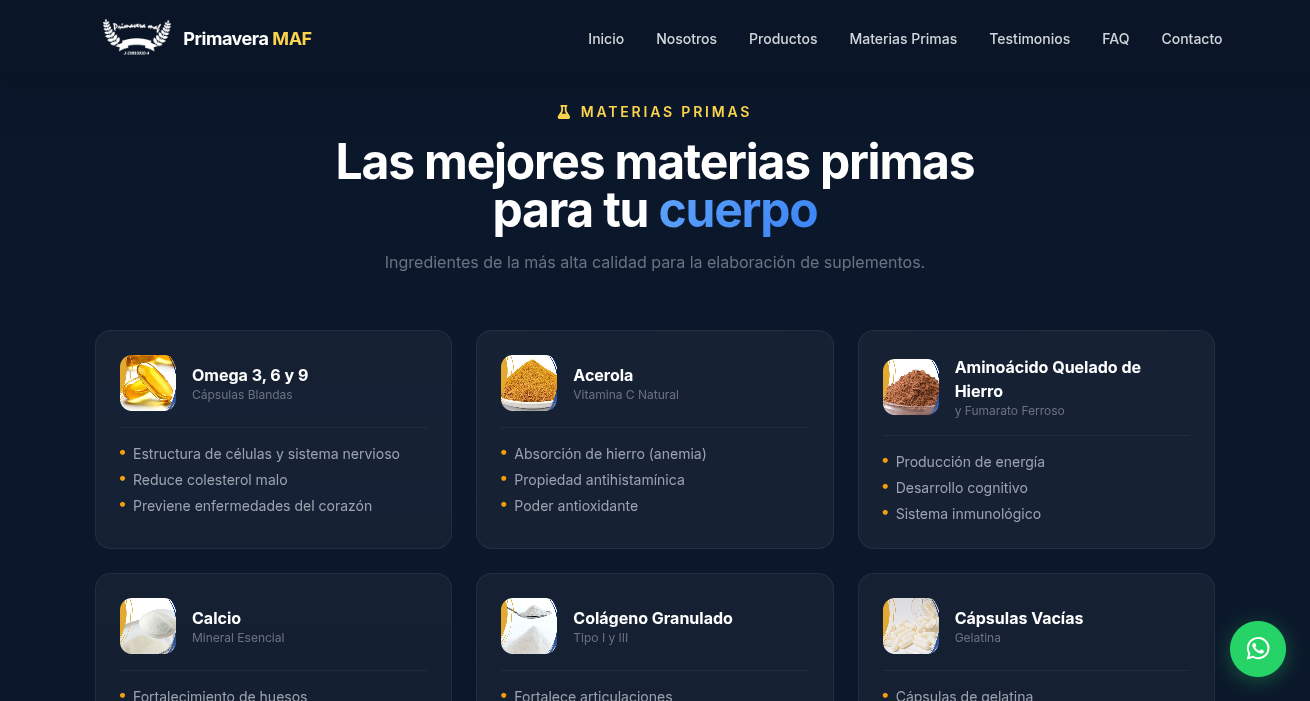 Primavera MAF - Sitio corporativo