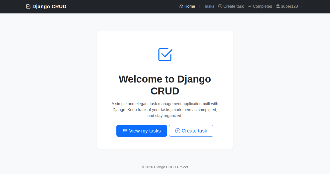 Task Manager - Django CRUD